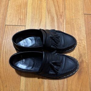 Dr. Martens Black Leather Tassel Loafers